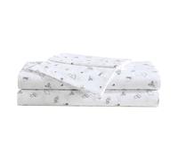 Eddie Bauer - Sheet Set, Luxurious Cotton Percale Bedding with Matching Pillowcase, Crisp & Cool, Fully Elasticized (Camp Green, Twin)