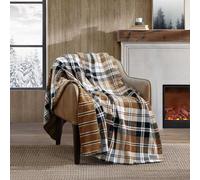 Eddie Bauer - Throw Blanket, Reversible Plush Fleece Bedding, Home Decor for All Seasons, Oeko-Tex Certified (Trailhead Plaid Beige, 60" x 70")