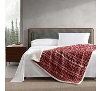 Eddie Bauer - Throw Blanket, Reversible Sherpa Bedding, Warm & Lightweight Home Decor for Colder Months (Alpine Fair Isle, Throw)