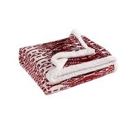 Eddie Bauer - Throw Blanket, Soft Fleece Bedding with Sherpa Reverse, Plush Home Decor (San Juan Red Clay, 50" x 60")