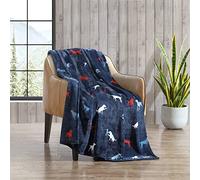 Eddie Bauer Throw Blanket Ultra Soft Plush Fleece Bedding, Home Decor for All Seasons, 50 x 70, Buddy The Dog Blue