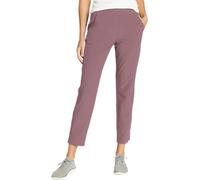 Eddie Bauer Travel Pants Women - Lightweight Elastic Waistband Ankle Pants (Pink, L)