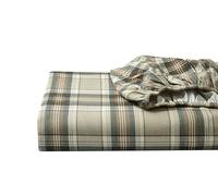 Eddie Bauer Warm Breathable Cotton Flannel Bedding with Deep Pockets, Brushed for Extra Softness, Cozy Home Decor, Oeko-Tex Certified, Edgewood Plaid, Queen