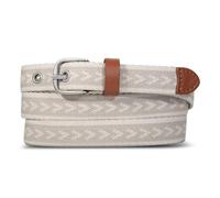 Eddie Bauer Women's Cascade Grommet Webbing Belt with Metal Buckle, Khaki, Large