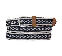 Eddie Bauer Women's Cascade Grommet Webbing Belt with Metal Buckle, Navy, L