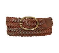 Eddie Bauer Women's Casual Leather Belts, One Size Fits Most, Available in Multiple Colors, Center Bar Woven-Tan, L