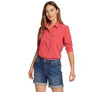 Eddie Bauer Women's Departure 2.0 Long-Sleeve Shirt Chili Large
