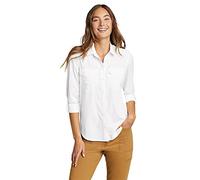 Eddie Bauer Women's Departure 2.0 Long-Sleeve Shirt, Snow, XXL