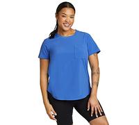 Eddie Bauer Women's Departure Short-Sleeve Pocket T-Shirt, Brilliant Blue, XL