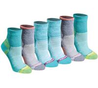 Eddie Bauer Women's Dura Dri Moisture Control Quarter Socks Multipack, Fashion Charcoal FR (6 Pairs), Medium
