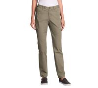 Eddie Bauer Women's Legend Wash Curvy Basic Chino Trousers, Beige, W34