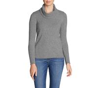 Eddie Bauer Women's Long-Sleeved Sweater, Casual Shirt, Light Grey Melange, M
