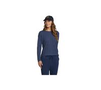 Eddie Bauer Womens Mountain Town Texture Shirt Tall Long Sleeve Blue