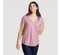 Eddie Bauer Womens Mountain Town V Neck SS Pink