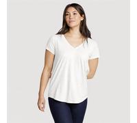 Eddie Bauer Womens Mountain Town V Neck SS White