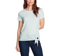 Eddie Bauer Women's Short Sleeve Gate Check T-Shirt Blouse, Light Blue, XL...