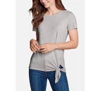 Eddie Bauer Women's Short-Sleeve T-Shirt GATECHECK SIDE Tie, Grey, L Regular