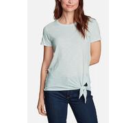 Eddie Bauer Women's Short-Sleeve T-Shirt GATECHECK SIDE Tie, Light Blue, L...