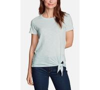 Eddie Bauer Women's Short-Sleeve T-Shirt GATECHECK SIDE Tie, Light Blue, S...