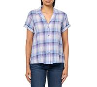 Eddie Bauer Women's Wt Ss Packable Camp Shirt, Iris, 1X