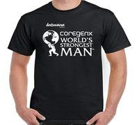 Eddie Hall Worlds Strongest Man T-Shirt as Worn by 2017 WSM Gym Training Top MMA Mens Black