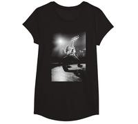 Eddie Van Halen On Stage Rainbow Theatre by Simon Fowler T-Shirt, Girls, Black, Large