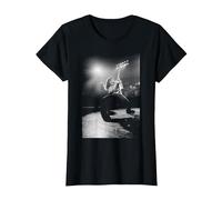 Eddie Van Halen On Stage Rainbow Theatre by Simon Fowler T-Shirt, Women, Black, X-Small