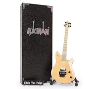 Eddie Van Halen Wolfgang - Miniature Guitar Replica - Music Gifts - Handmade Ornamental 1/4 Scale - Includes a Display Box, Name Tag and Miniature Guitar Stand