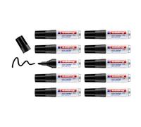 edding 0.5 mini permanent marker - black - 10 marker pens - fine round nib 1 mm - waterproof, quick-drying - smudge-proof - mini marker for cardboard, plastic, wood, metal, pebbles, canvas