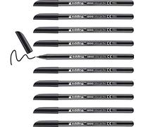 edding 1200 colour pen fine - black - 10 pens - round tip 1 mm - fel (US IMPORT)
