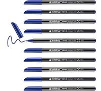 edding 1200 colour pen fine - blue - 10 pens - round tip 1 mm - felt-tip pen for drawing and writing - for school or mandala