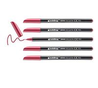 edding 1200 colour pen fine - carmine red - 10 pens - round tip 1 mm - felt-tip pen for drawing and writing - for school or mandala