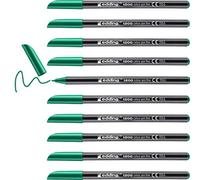 edding 1200 colour pen fine - green - 10 pens - round tip 1 mm - felt-tip pen for drawing and writing - for school or mandala