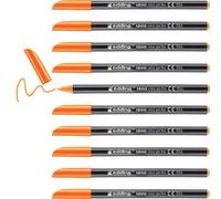 edding 1200 colour pen fine - neon orange - 10 pens - round tip 1 mm - felt-tip pen for drawing and writing - for school or mandala