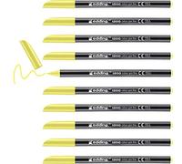 edding 1200 colour pen fine - neon yellow - 10 pens - round tip 1 mm - felt-tip pen for drawing and writing - for school or mandala