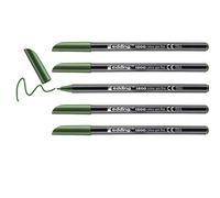 edding 1200 colour pen fine - olive green - 10 pens - round tip 1 mm - felt-tip pen for drawing and writing - for school or mandala