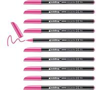 edding 1200 colour pen fine - pink - 10 pens - round tip 1 mm - felt-tip pen for drawing and writing - for school or mandala