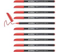 edding 1200 colour pen fine - red - 10 pens - round tip 1 mm - felt-tip pen for drawing and writing - for school or mandala