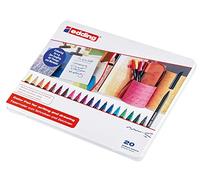 edding 1200 colour pen fine - set of 20 bright colours - round tip 1 mm - felt-tip pen for drawing and writing - for school or mandala