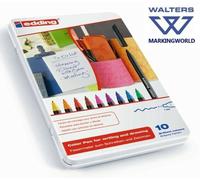 Edding 1200 Colour Pen Fine Metal Box Of 10 Assorted