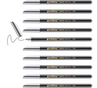 edding 1200 metallic colour pen - silver - 10 pens - round nib 1-3 mm - glitter