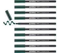 edding 1255 calligraphy pen - bottlegreen - box of 10 - calligraphy nib 5 mm - fibre pen for paper, wood, terracotta, canvas - hand lettering, bullet journals, thank you cards, calligraphy books