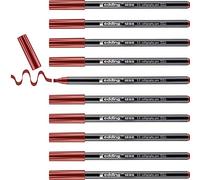 edding 1255 calligraphy pen - crimson lake - box of 10 - calligraphy nib 3.5 mm - fibre pen for paper, wood, terracotta, canvas - hand lettering, bullet journals, thank you cards, calligraphy books
