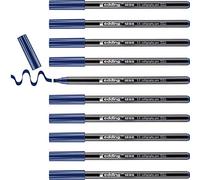 edding 1255 Calligraphy Pen - Steel Blue, 3.5mm Nib - Box of 10 - Fibre Pen for Paper, Wood, Terracotta, Canvas - Hand Lettering, Bullet Journals, Thank You Cards, Calligraphy Books