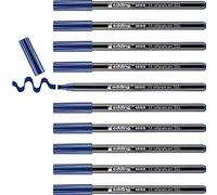 edding 1255 calligraphy pen - steelblue - box of 10 - calligraphy nib 5 mm - fibre pen for paper, wood, terracotta, canvas - hand lettering, bullet journals, thank you cards, calligraphy books