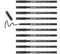 edding 1300 colour pen medium - black - 10 pens - round nib 2 mm - felt pen for