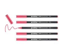 edding 1300 colour pen medium - coral pink - 5 pens - round nib 2 mm - felt pen for drawing and writing - felt pen for school, mandalas, bullet journals