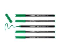 edding 1300 colour pen medium - pale green - 5 pens - round nib 2 mm - felt pen for drawing and writing - felt pen for school, mandalas, bullet journals