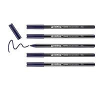 edding 1300 colour pen medium - prussian blue - 5 pens - round nib 2 mm - felt pen for drawing and writing - felt pen for school, mandalas, bullet journals
