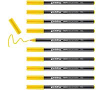 edding 1300 colour pen medium - yellow - 10 pens - round nib 2 mm - felt pen for drawing and writing - felt pen for school, mandalas, bullet journals